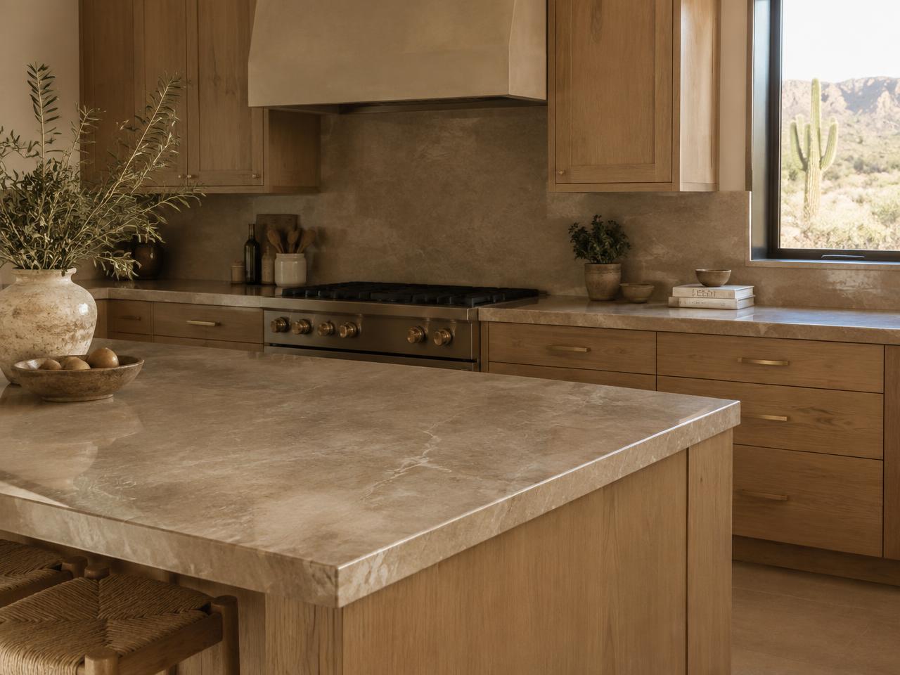 Warm Neutrals quartz countertop